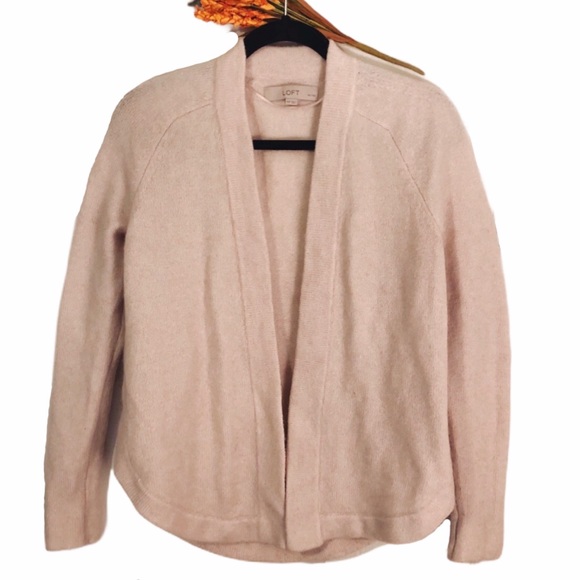 LOFT Sweaters - LOFT | Open-front Pink Long-sleeve Cardigan